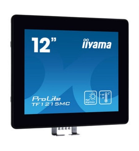 Iiyama ProLite TF1215MC-B2, 12'', Projected Capacitive, 10 TP, Black Touchscreen Monitor